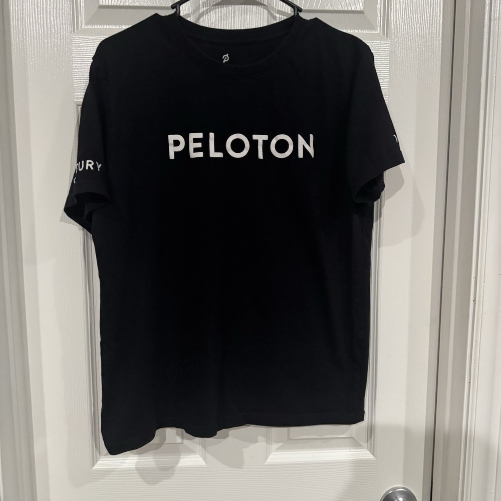 Peloton Apparel 100 Century Ride Cycling Short Sleeve Black Size Unisex Medium
